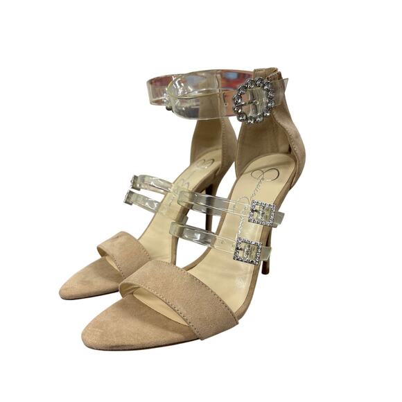 Jessica Simpson Shoes - NIB Jessica Simpson 6 Almond Clear Woline Crystal Rhinestone Stiletto Sandals